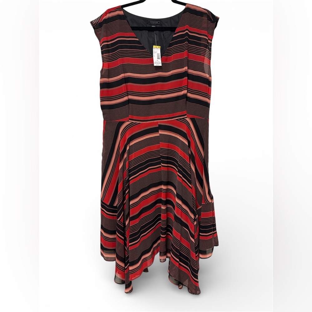 Metaphor Asymmetric Striped Dress Size 16